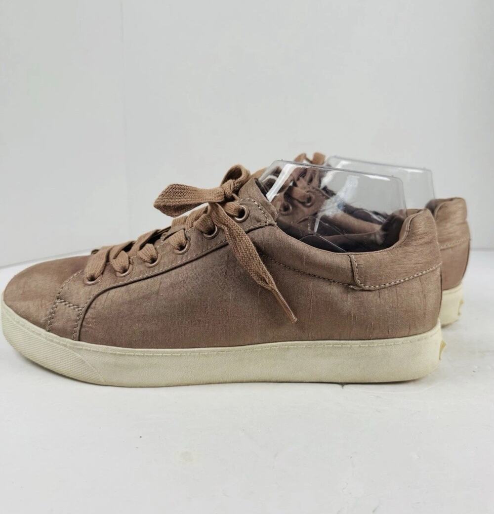 Circus By Sam Edelman Caprice Cameo Beige Pink Satiny LowTop Sneakers Women US 8